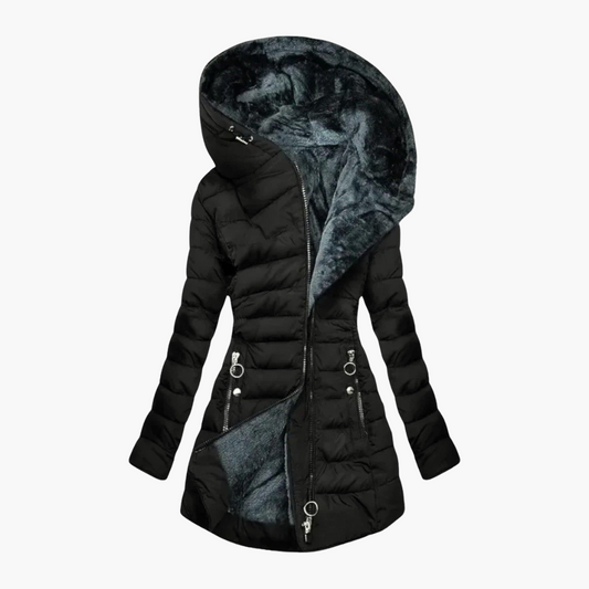 Leah | Women's Fleece-Lined Hooded Puffer Coat