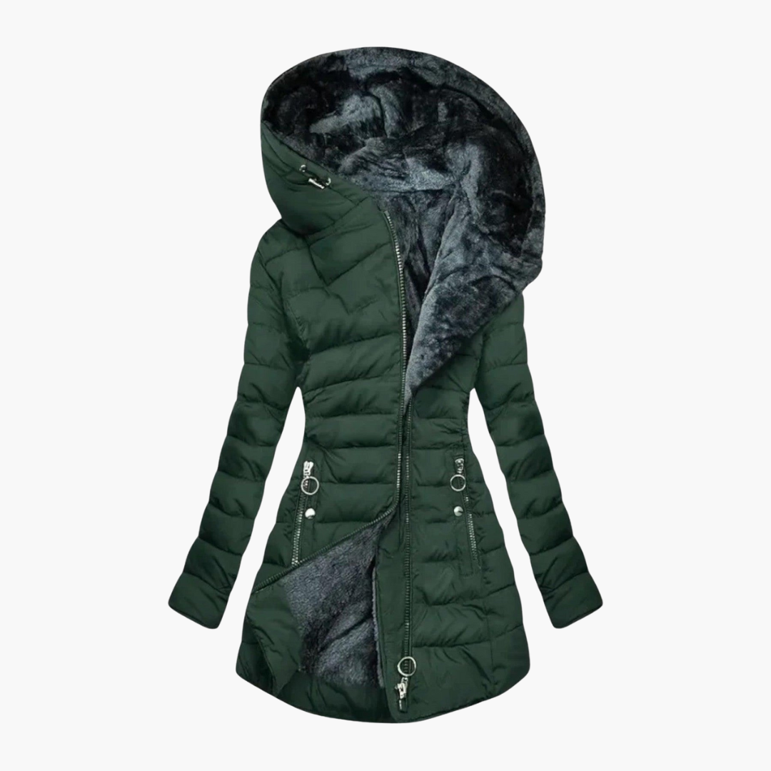 Leah | Women's Fleece-Lined Hooded Puffer Coat