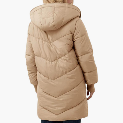 Klara | Women's Sherpa-Lined Hooded Longline Puffer Coat