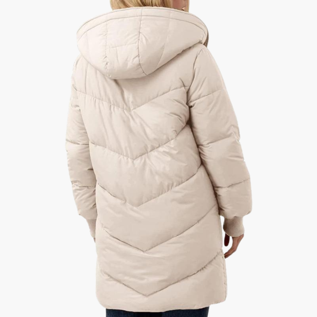 Klara | Women's Sherpa-Lined Hooded Longline Puffer Coat