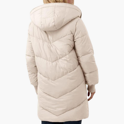 Klara | Women's Sherpa-Lined Hooded Longline Puffer Coat