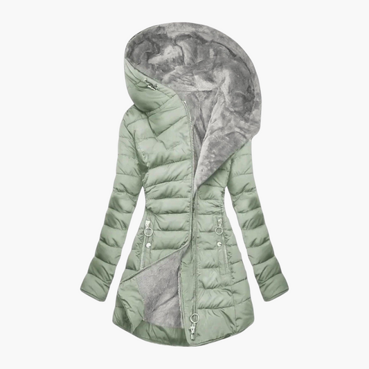 Leah | Women's Fleece-Lined Hooded Puffer Coat