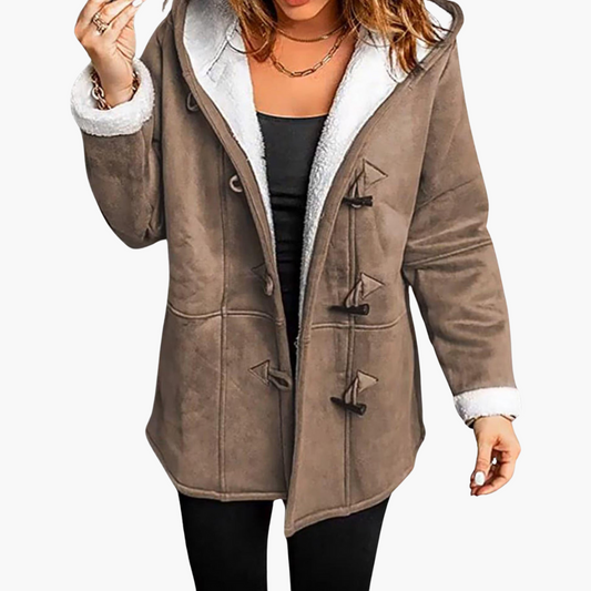 Armelle | Women's Sherpa Lined Hooded Toggle Winter Coat