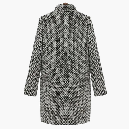 Leocadia | Women's Herringbone Wool Blend Longline Coat