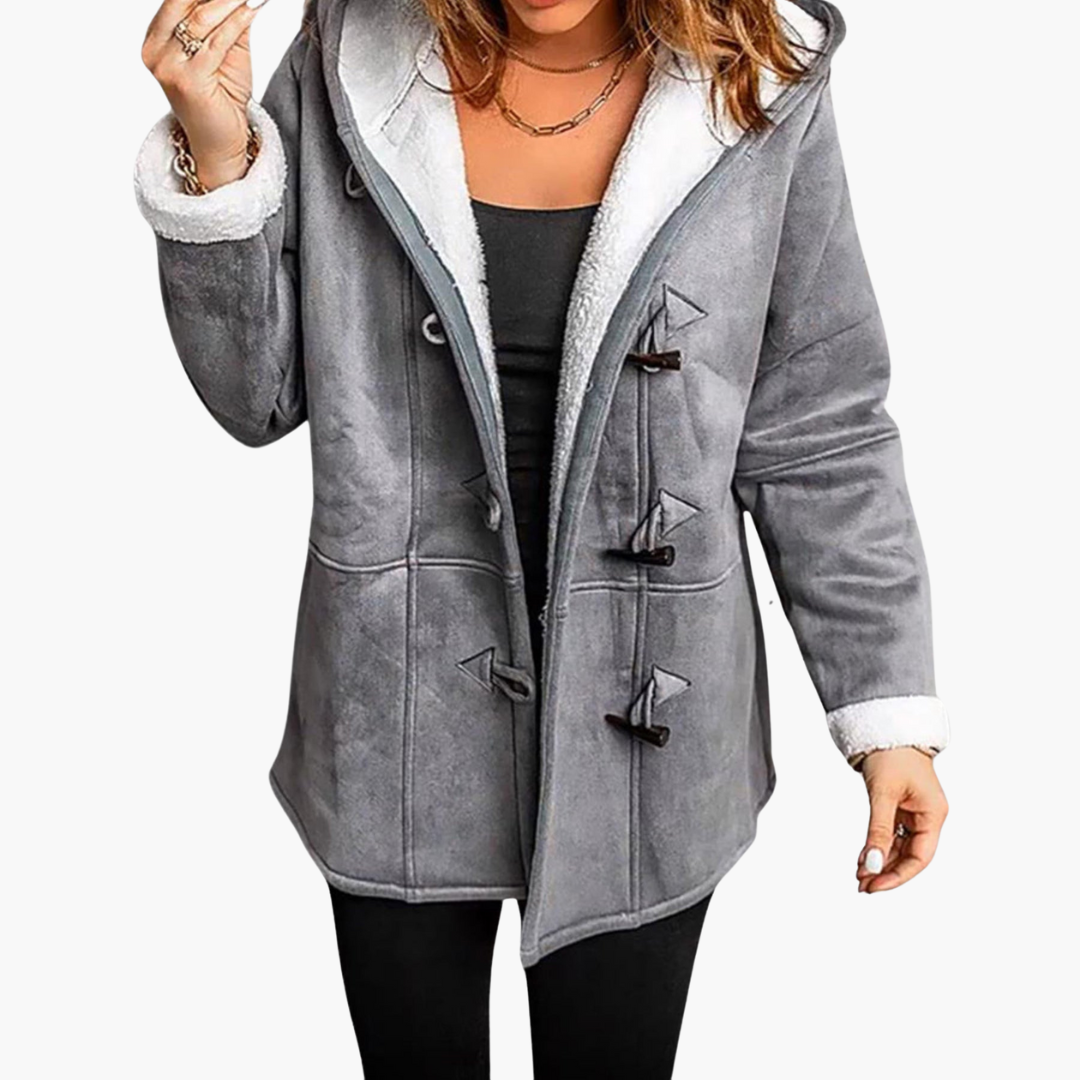 Armelle | Women's Sherpa Lined Hooded Toggle Winter Coat