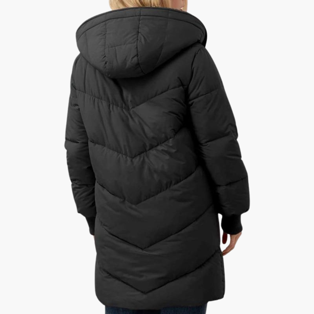 Klara | Women's Sherpa-Lined Hooded Longline Puffer Coat