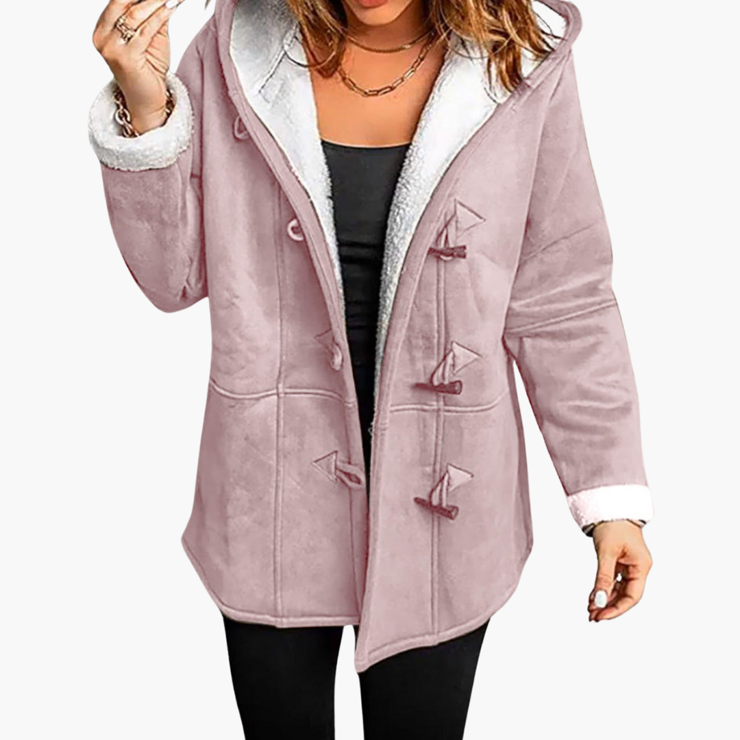 Armelle | Women's Sherpa Lined Hooded Toggle Winter Coat