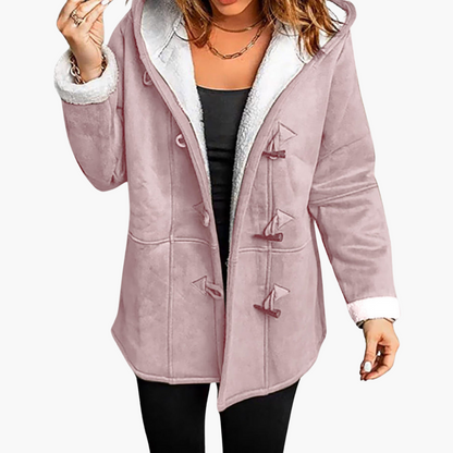 Armelle | Women's Sherpa Lined Hooded Toggle Winter Coat