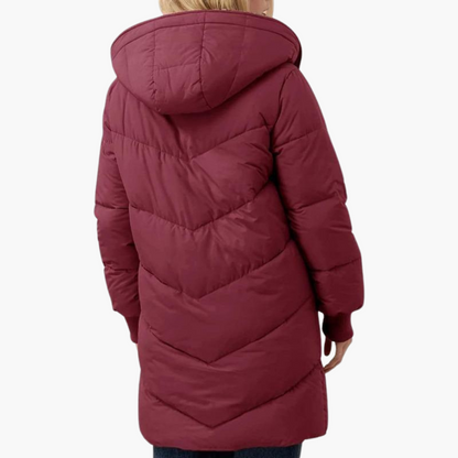 Klara | Women's Sherpa-Lined Hooded Longline Puffer Coat