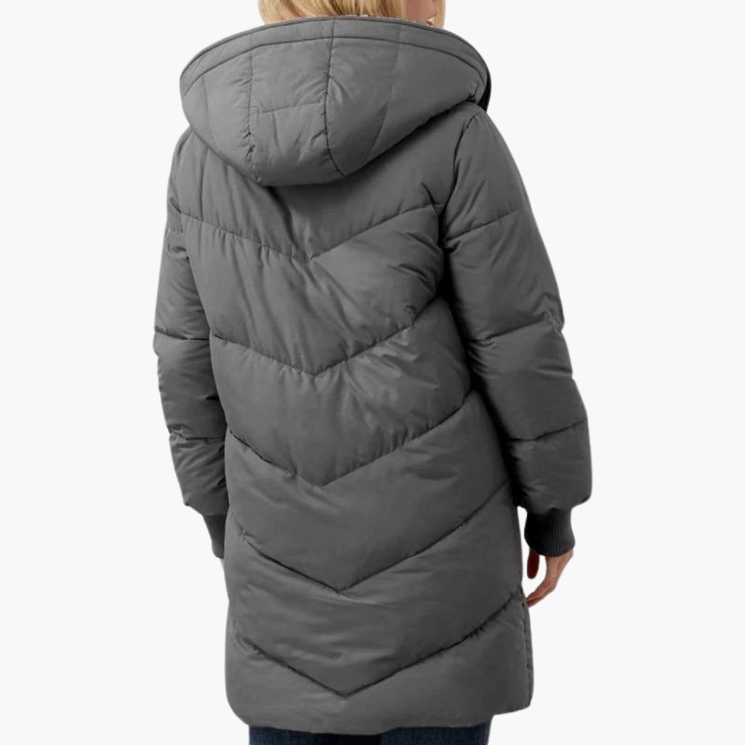 Klara | Women's Sherpa-Lined Hooded Longline Puffer Coat